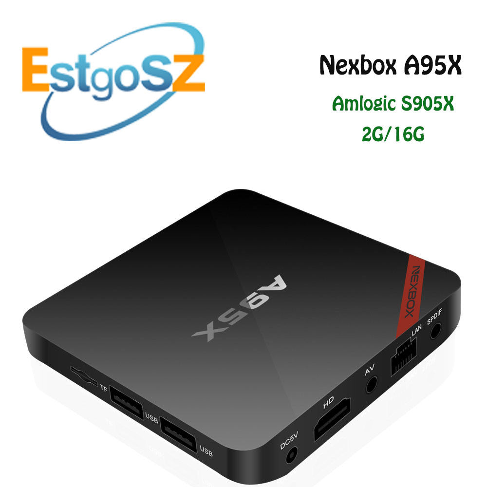Nexbox A95X Amlogic S905X TV Box Android 6.0 4K HD 2G/16G  Quad Core 2.4G WIFI KODI IPTV  Mini TV Box Google  Media Player 